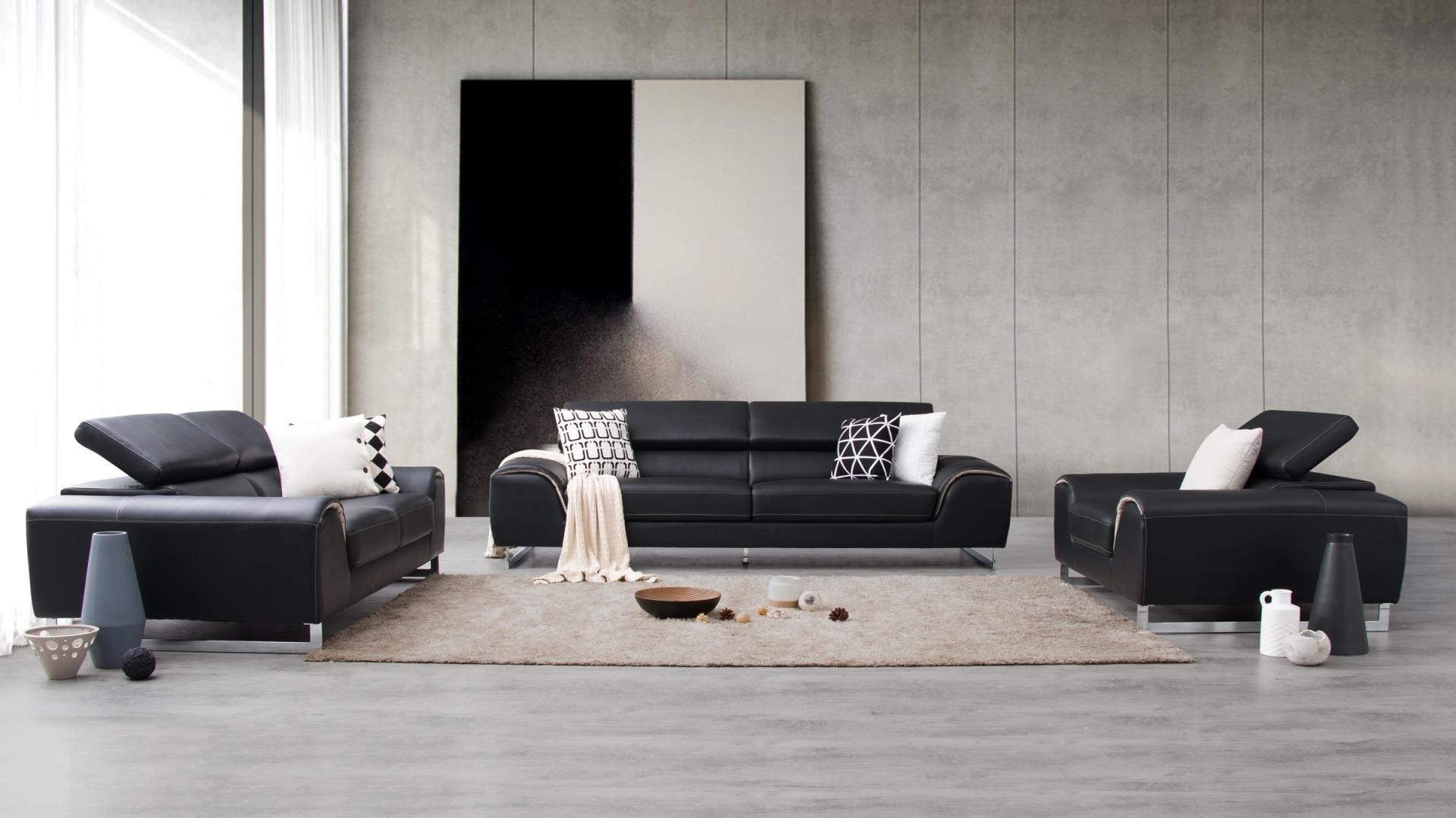 Cleo Leather Sofa Suite 3 + 2 + 1 4 Thumbnail
