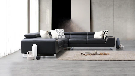 Cleo Leather Corner Lounge Option A