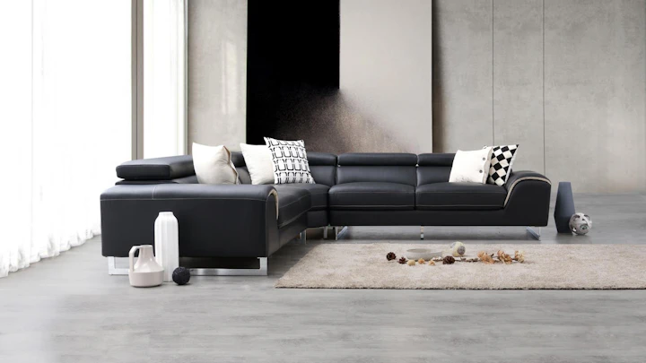 Cleo Leather Corner Lounge Option A