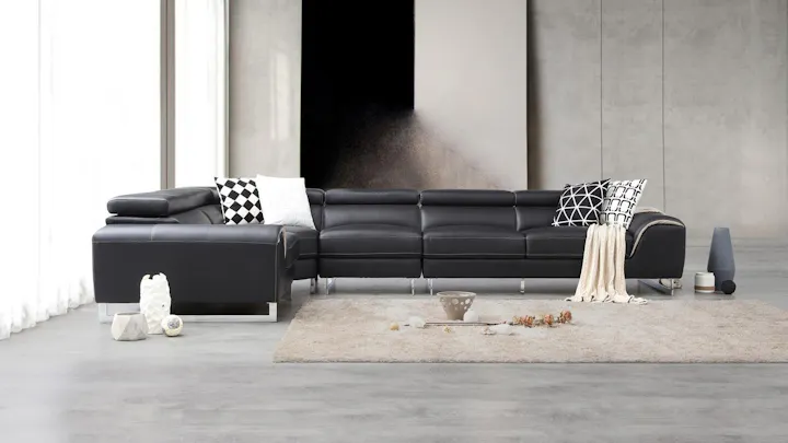 Cleo Leather Corner Lounge Option F