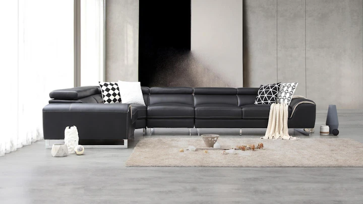 Cleo Leather Corner Lounge Option F