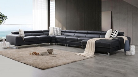 Cleo Leather Modular Lounge Option B