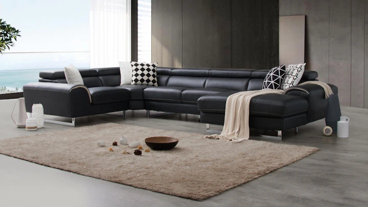 Cleo Leather Modular Lounge Option C
