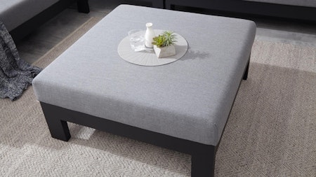 Lavi Black Outdoor Ottoman