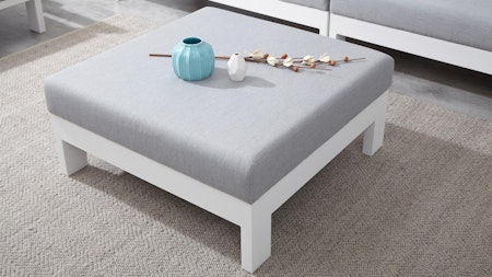 Lavi White Outdoor Ottoman