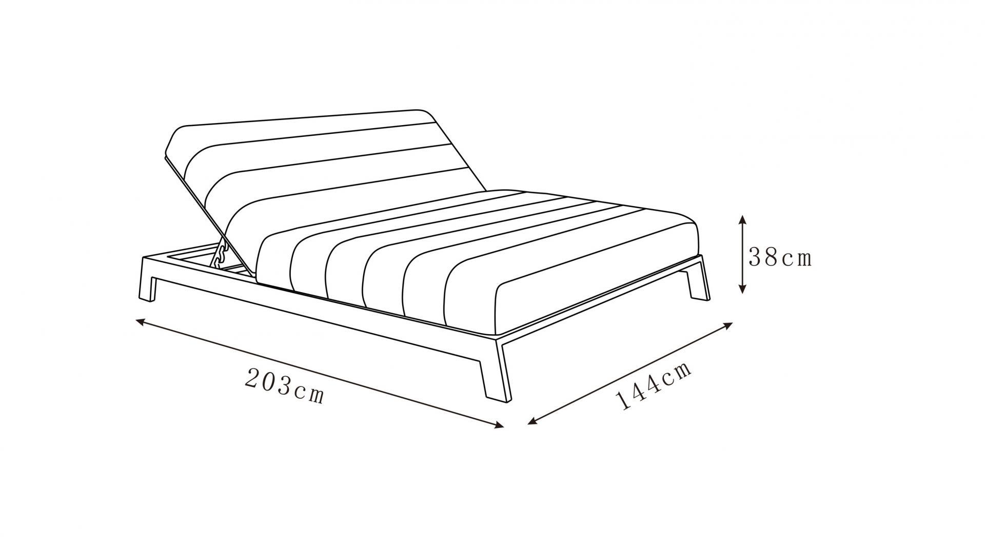 New Noosa Black Outdoor Fabric Double Sun Lounge 25 Thumbnail