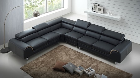 Cleo Leather Modular Lounge Option A