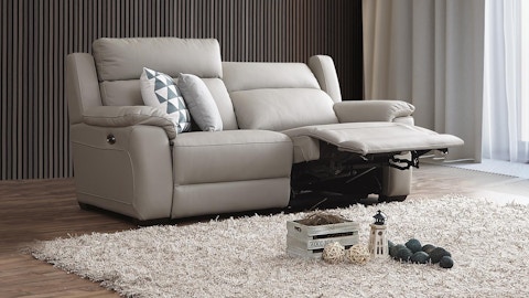 Cardiff Leather Recliner Three Seater Sofa 4 Thumbnail