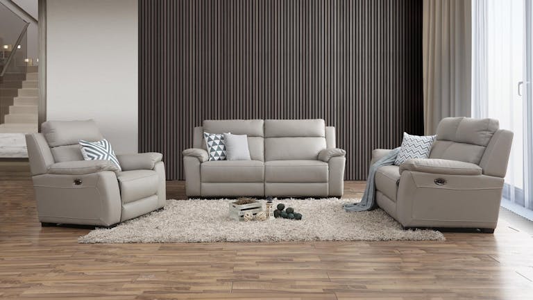 Cardiff Leather Recliner Sofa Suite 3 + 2 + 1 - Lounge Life