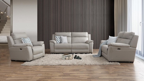 Cardiff Leather Recliner Sofa Suite 3 + 2 + 1 2 Thumbnail