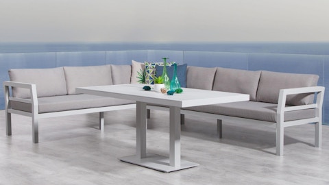 Bondi White Outdoor Aluminium Lounge & Dining Combo 6 Thumbnail