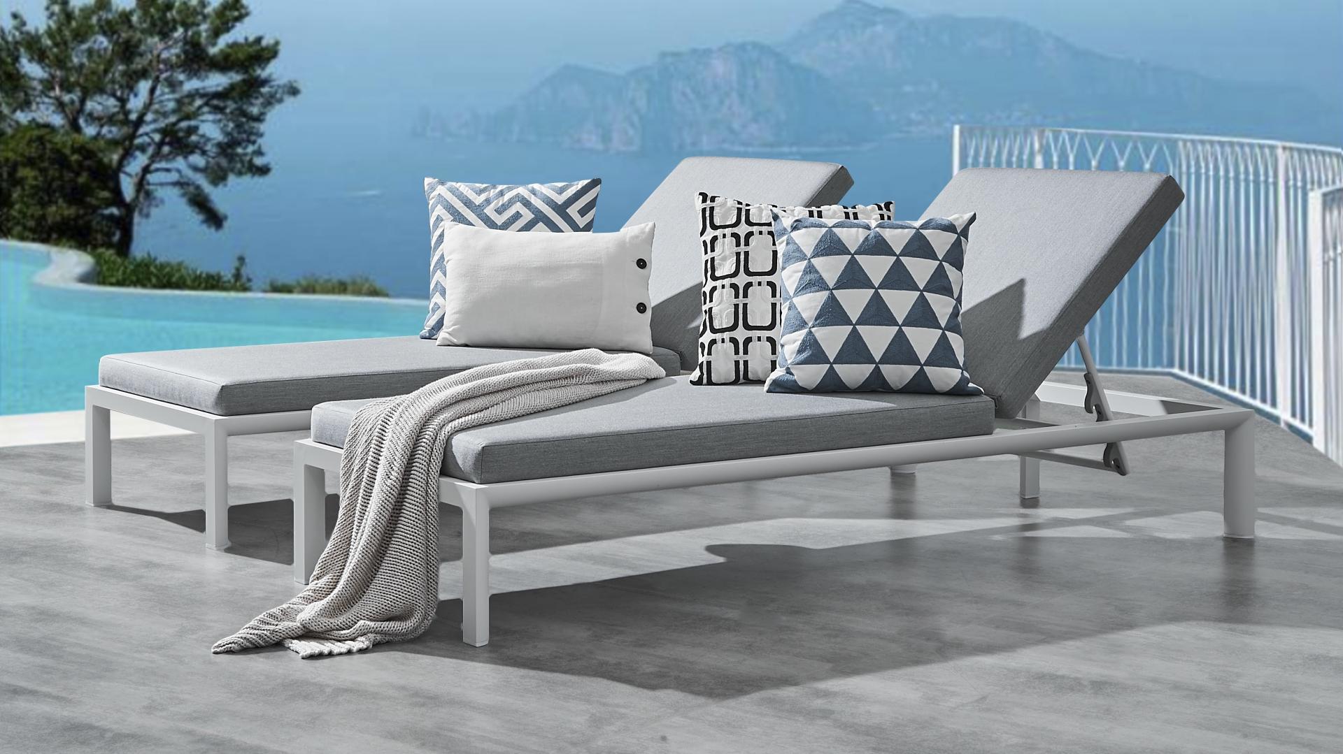 KLARA WHITE Outdoor Sunlounge Set ( - SKU3651199) 2