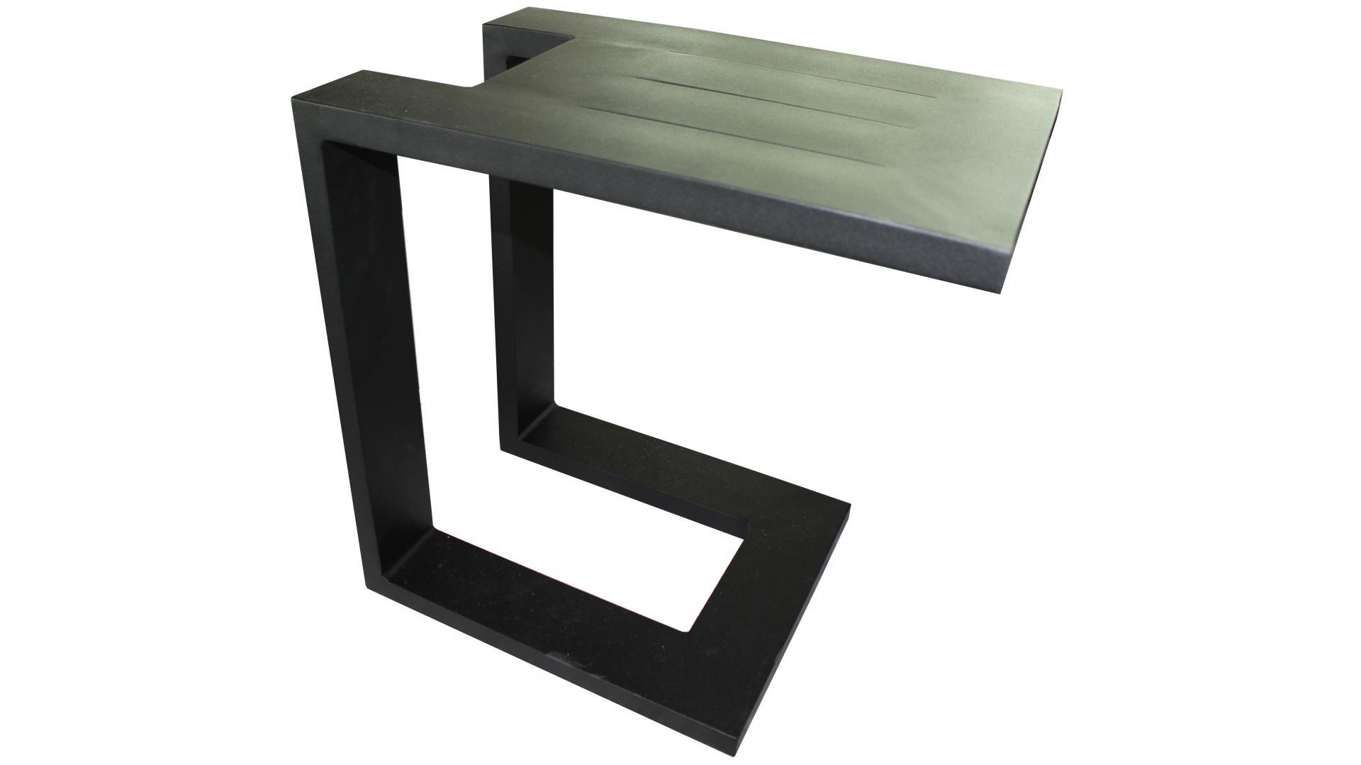 Lavi Black Outdoor Aluminium End Table Lavita Outdoor