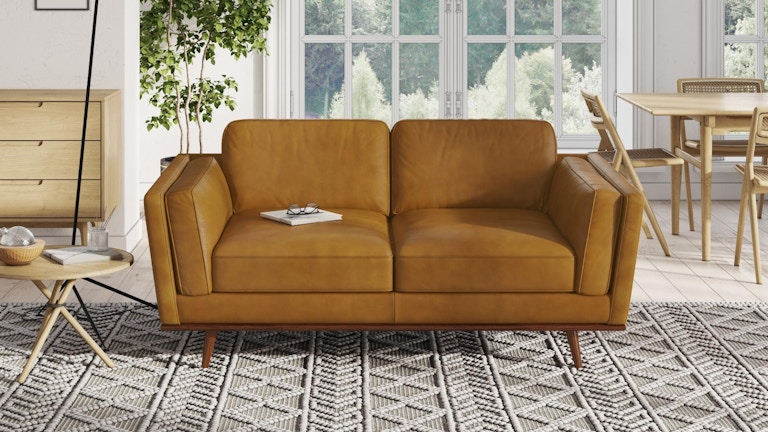 Sven Leather Two Seater Sofa