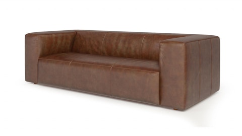 Otto Leather Three Seater Sofa 3 Thumbnail