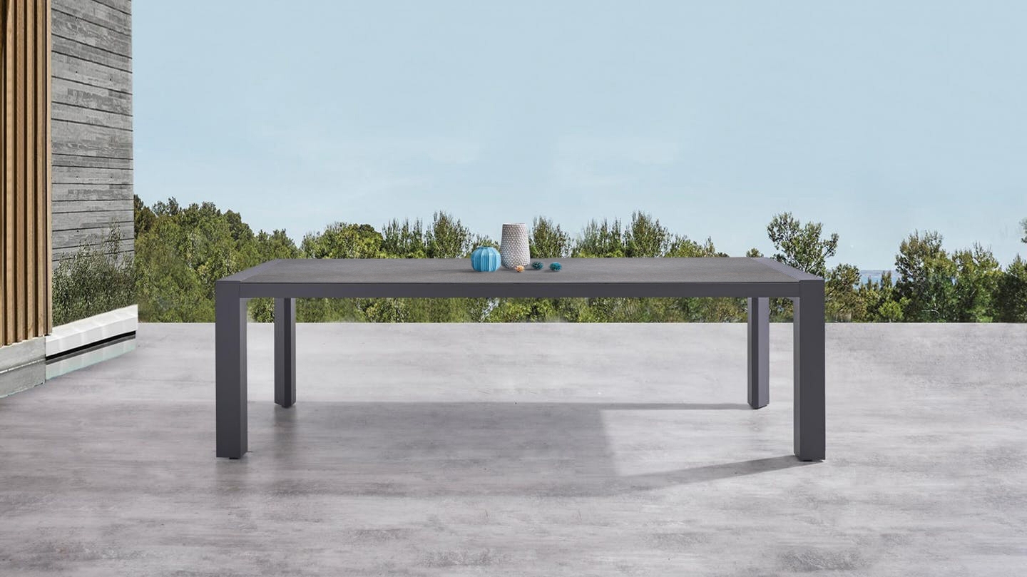 Santa Monica Charcoal 9-piece Outdoor Dining Set With Santa Monica Chairs 9 Thumbnail