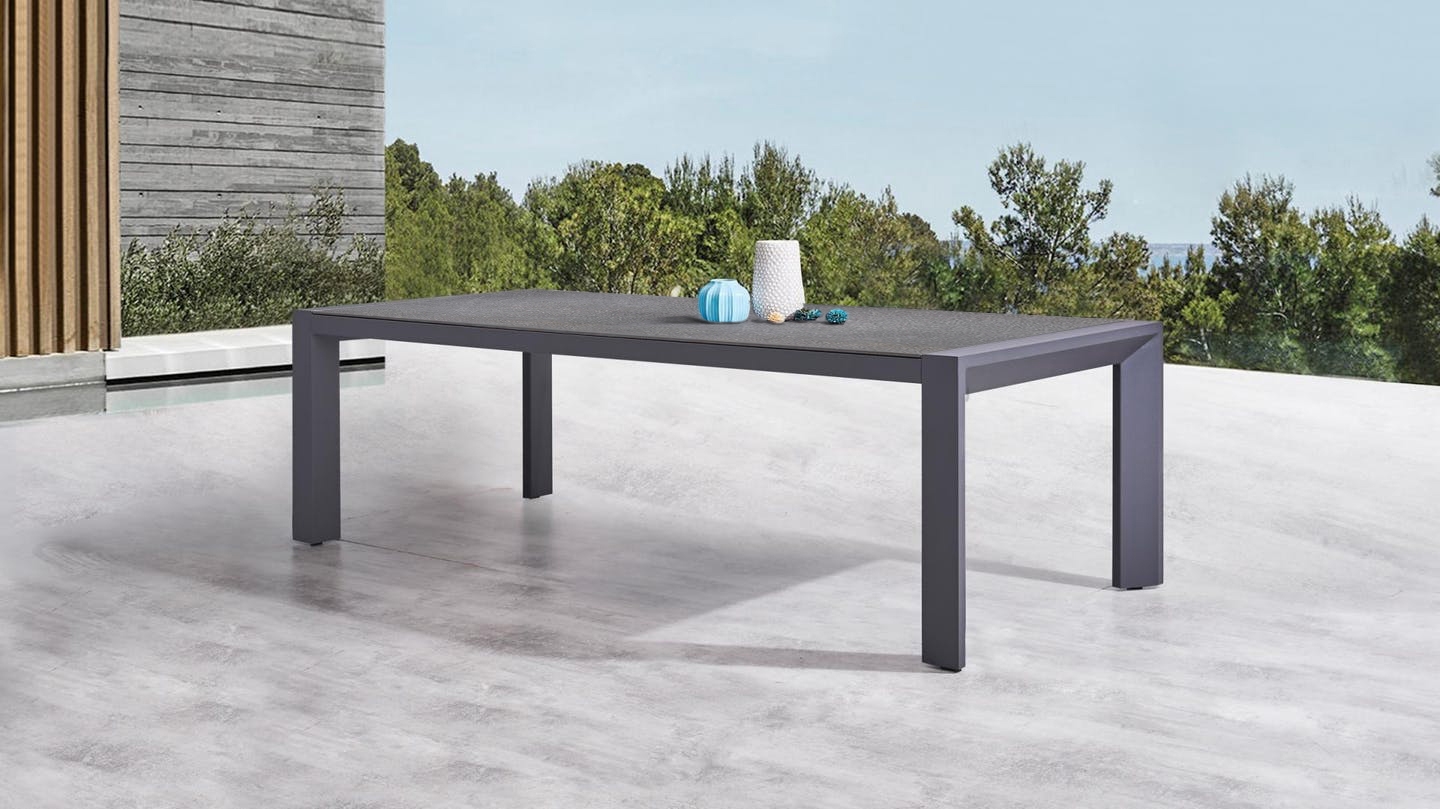 Santa Monica Charcoal 9-piece Outdoor Dining Set With Santa Monica Chairs 9 Thumbnail