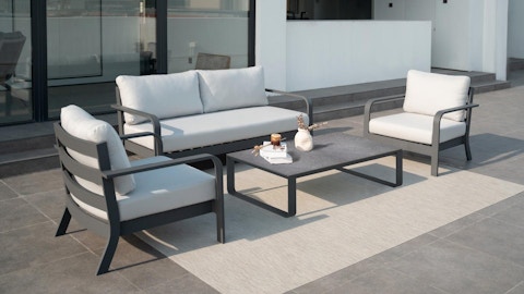 Albany Outdoor Lounge Set 2+1+1 With Coffee Table 1