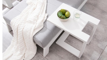 New Noosa White Outdoor Aluminium Side Table