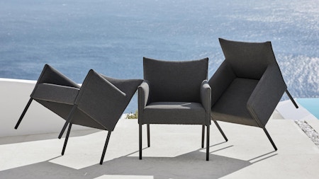 Pier Black Outdoor Dining Chair Twin Set