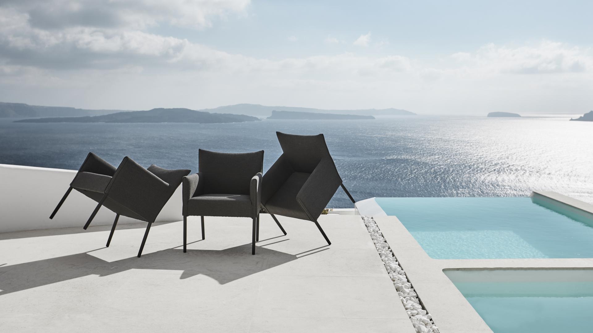 Pier Black Outdoor Dining Chair Twin Set 6 Thumbnail