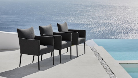 Pier Black Outdoor Dining Chair Twin Set 6 Thumbnail