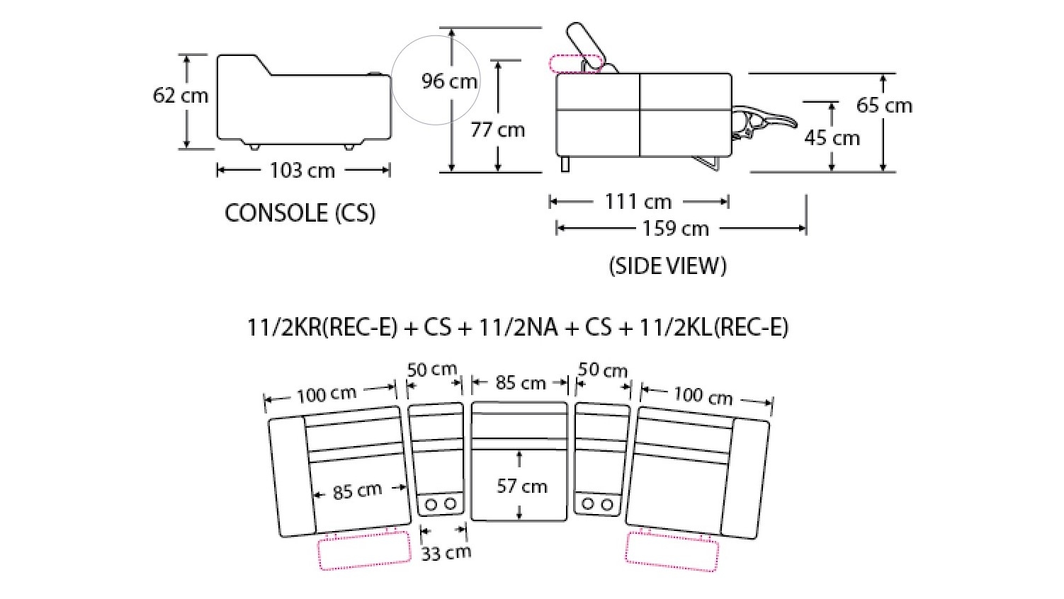 Century Leather 3 Seater Home Theatre Recliner Lounge Lounge Life