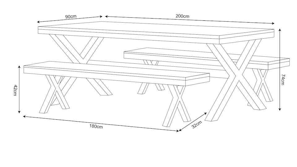 Forester Picnic Bench Set Diagram