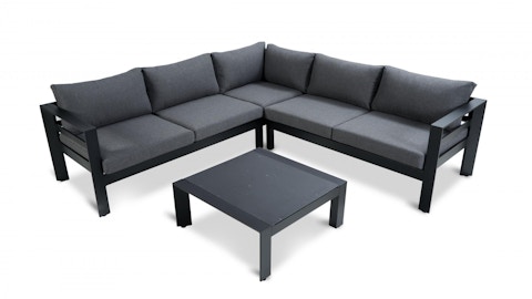 Springfield Black Outdoor Corner Lounge With Coffee Table 5 Thumbnail