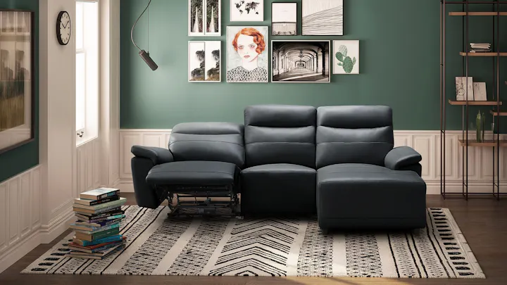 Castello Leather Recliner Chaise Lounge