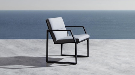 Invini Black Outdoor Dining Chair Set Of Two