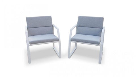 Invini White Outdoor Dining Chair Set Of Two 3 Thumbnail