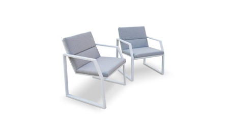 Invini White Outdoor Dining Chair Set Of Two