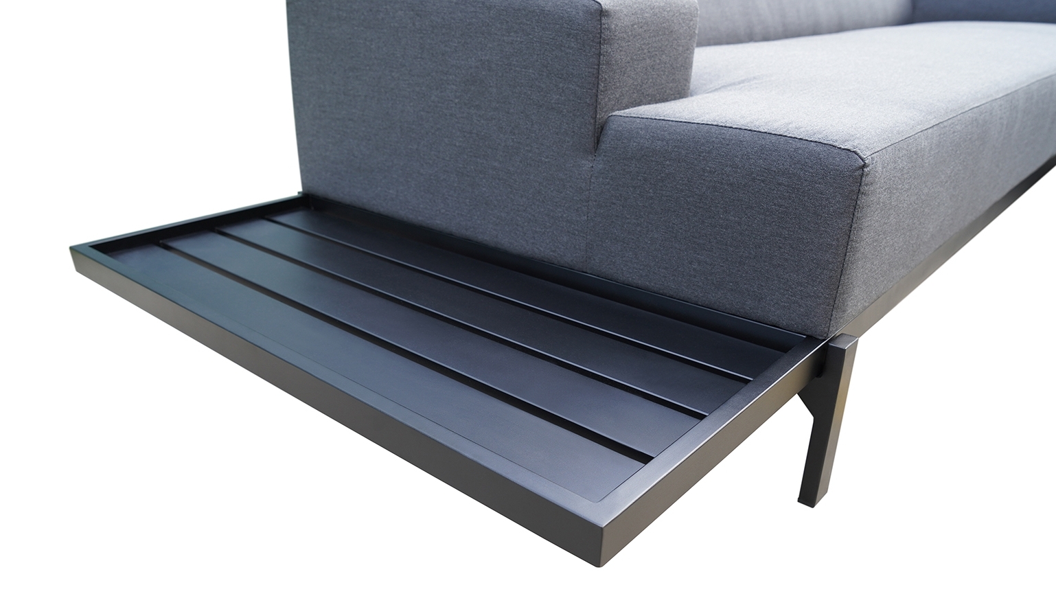 Glamour Dark Outdoor Corner Lounge With Nested Coffee Tables 6 Thumbnail