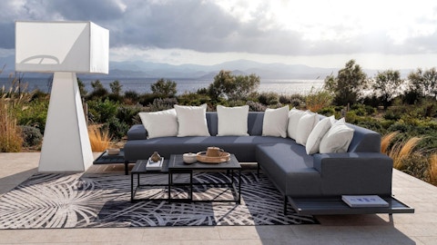 Glamour Dark Outdoor Corner Lounge With Coffee Tables 6 Thumbnail