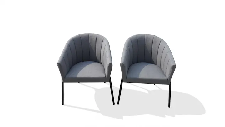 Delta Black Dining Chair Twin Set