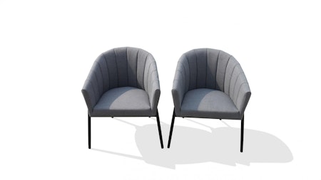 Delta Black Dining Chair Twin Set