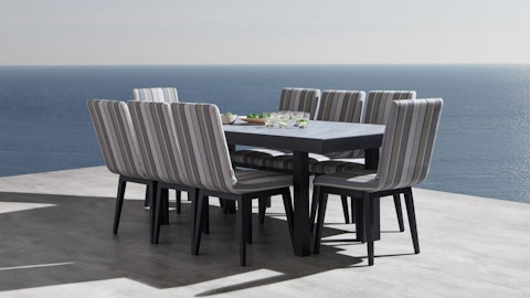 Invini 9-piece Outdoor Ceramic Dining Set With Kroes Chairs 4 Thumbnail
