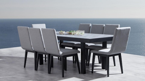 Invini 9-piece Outdoor Ceramic Dining Set With Kroes Chairs 2