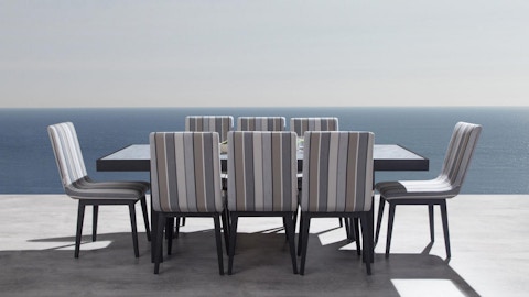 Invini 9-piece Outdoor Ceramic Dining Set With Kroes Chairs 4 Thumbnail