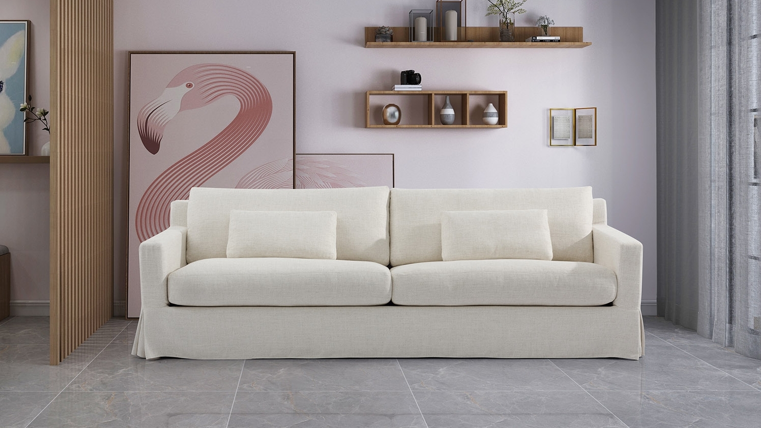 Jules Fabric Three Seat Sofa 10 Thumbnail