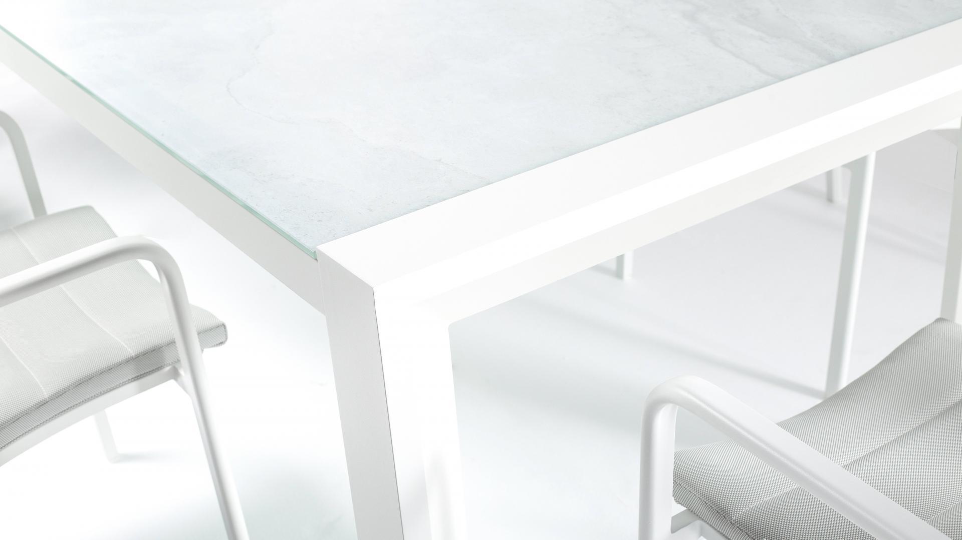 Santa Monica White 7-piece Outdoor Dining Set With Santa Monica White Chairs 7 Thumbnail