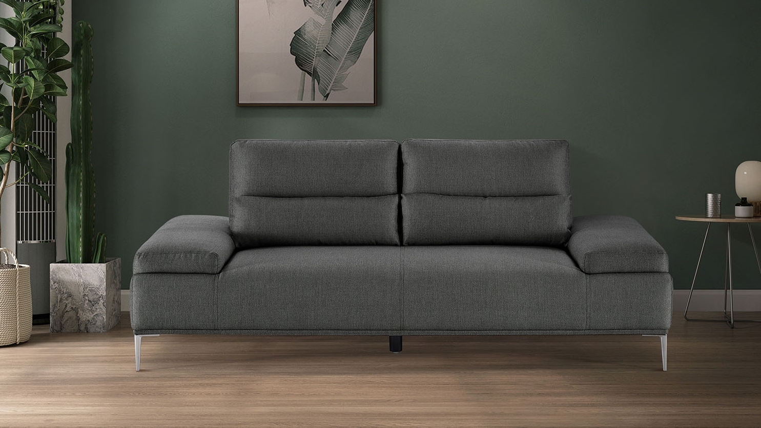 Karina Fabric Two Seat Sofa Ash