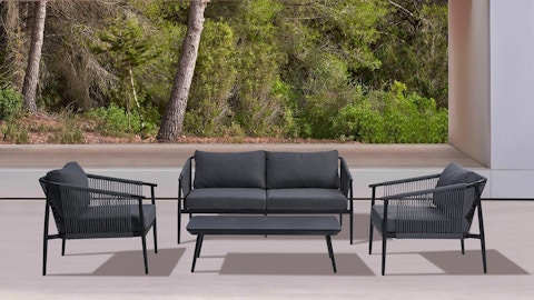 Reedy Outdoor Lounge Set 2+1+1 With Coffee Table 2