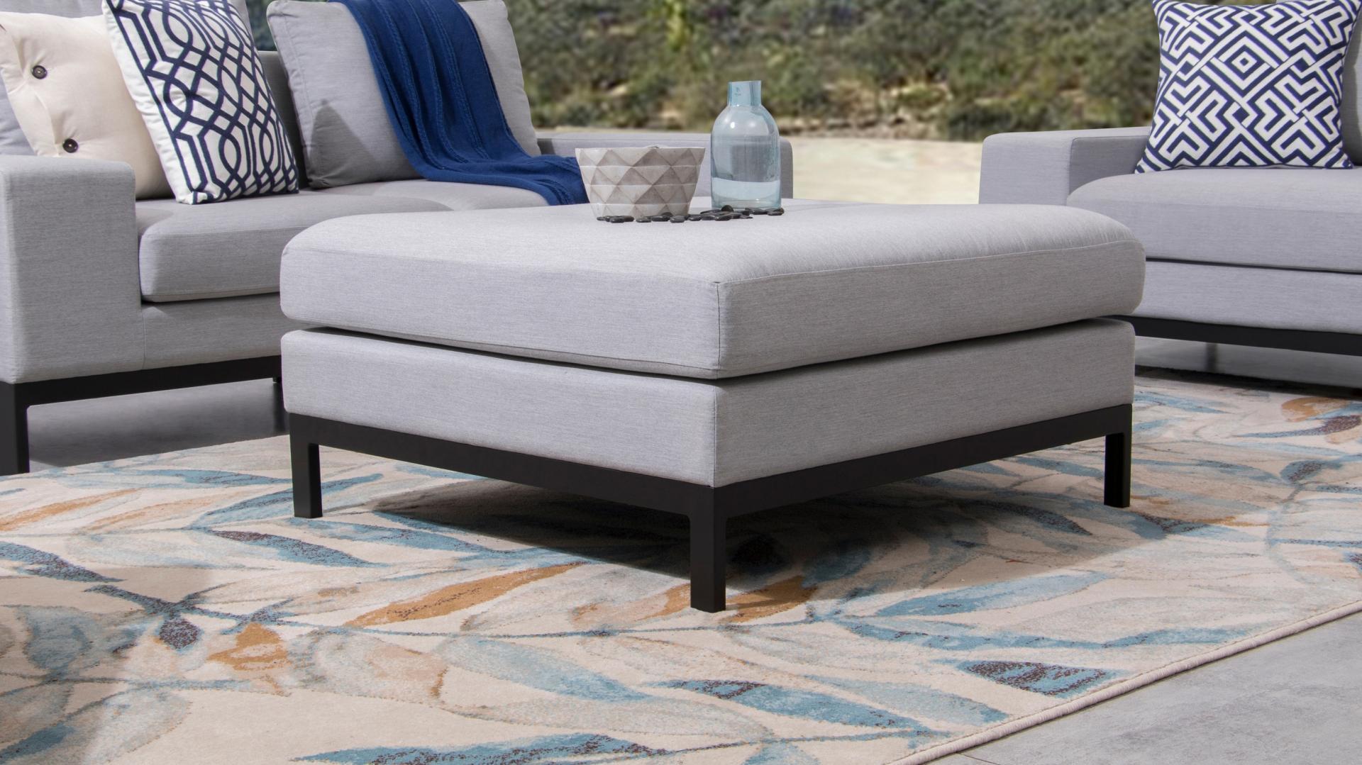 Jervis Outdoor Fabric Sofa Suite 2 + 1 + 1 With Ottoman 7 Thumbnail