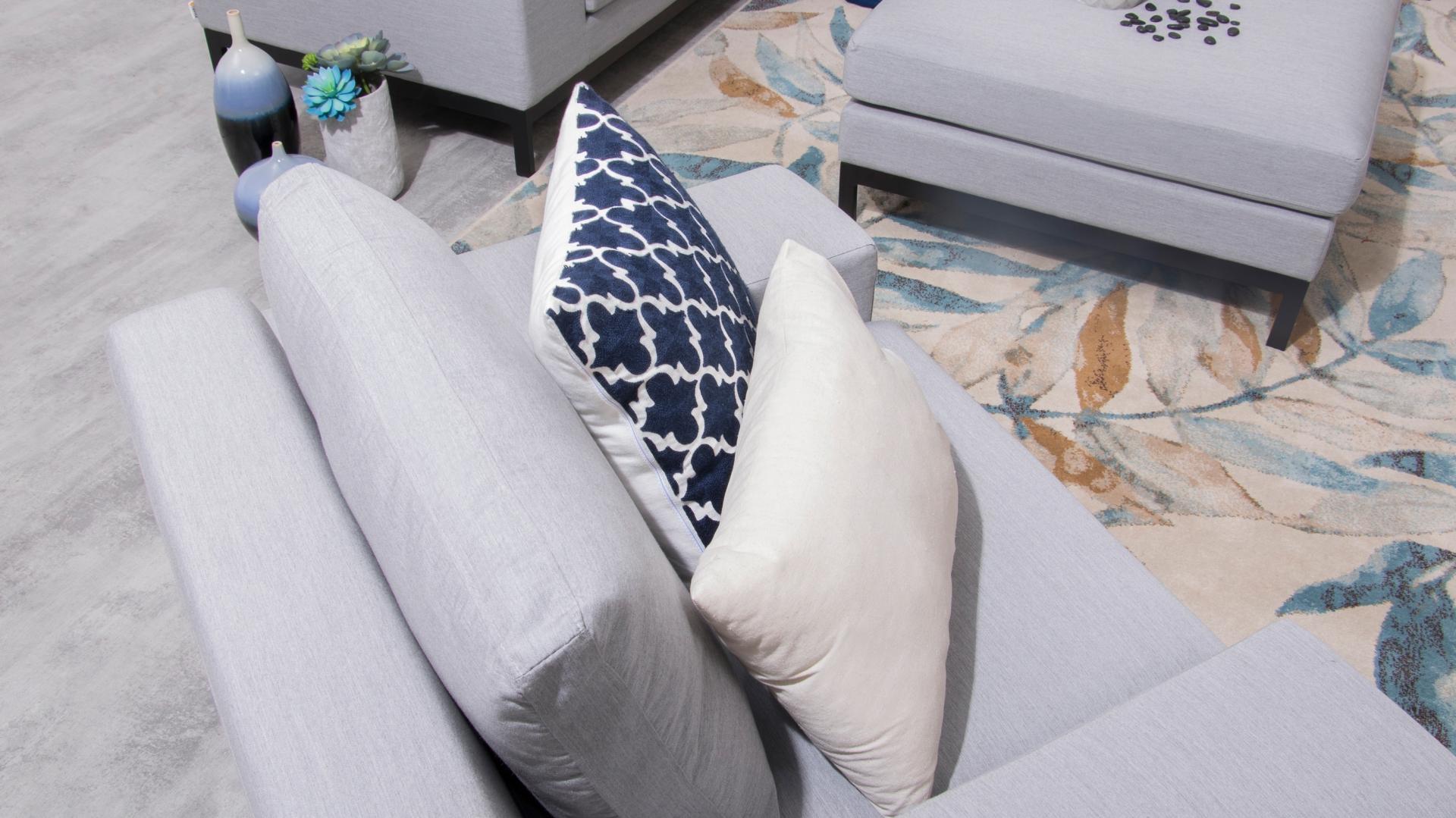 Jervis Outdoor Fabric Sofa Suite 2 + 1 + 1 With Ottoman 7 Thumbnail