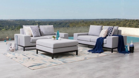 Jervis Outdoor Fabric Sofa Suite 2 + 2 With Ottoman