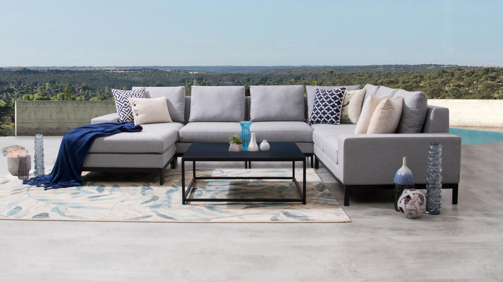 Jervis Outdoor Fabric Modular Lounge With Coffee Table 5 Thumbnail