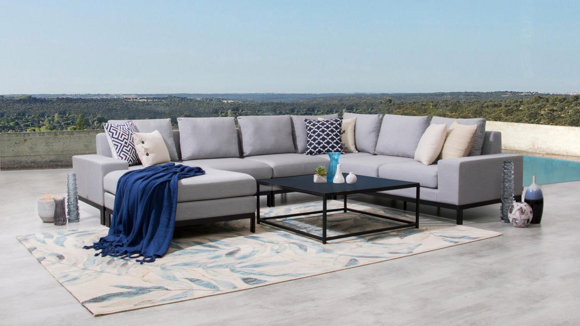 Jervis Outdoor Fabric Modular Lounge With Coffee Table 5 Thumbnail