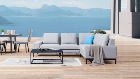 Jervis Outdoor Fabric Corner Lounge With Coffee Table